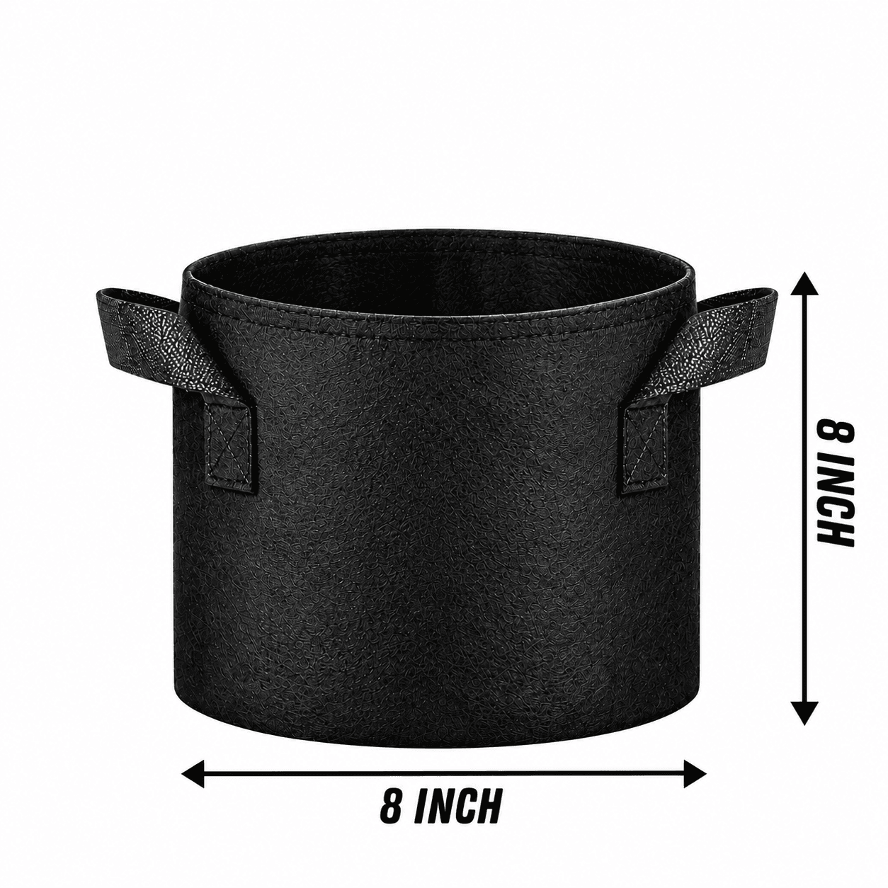 8×8 Inch Black Fabric Grow Bag — view 1