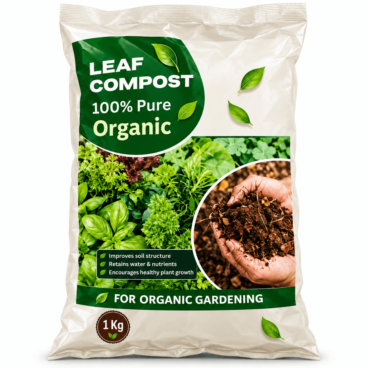 Organic Leaf Compost 1kg – Ready to Use Soil Conditioner — view 1